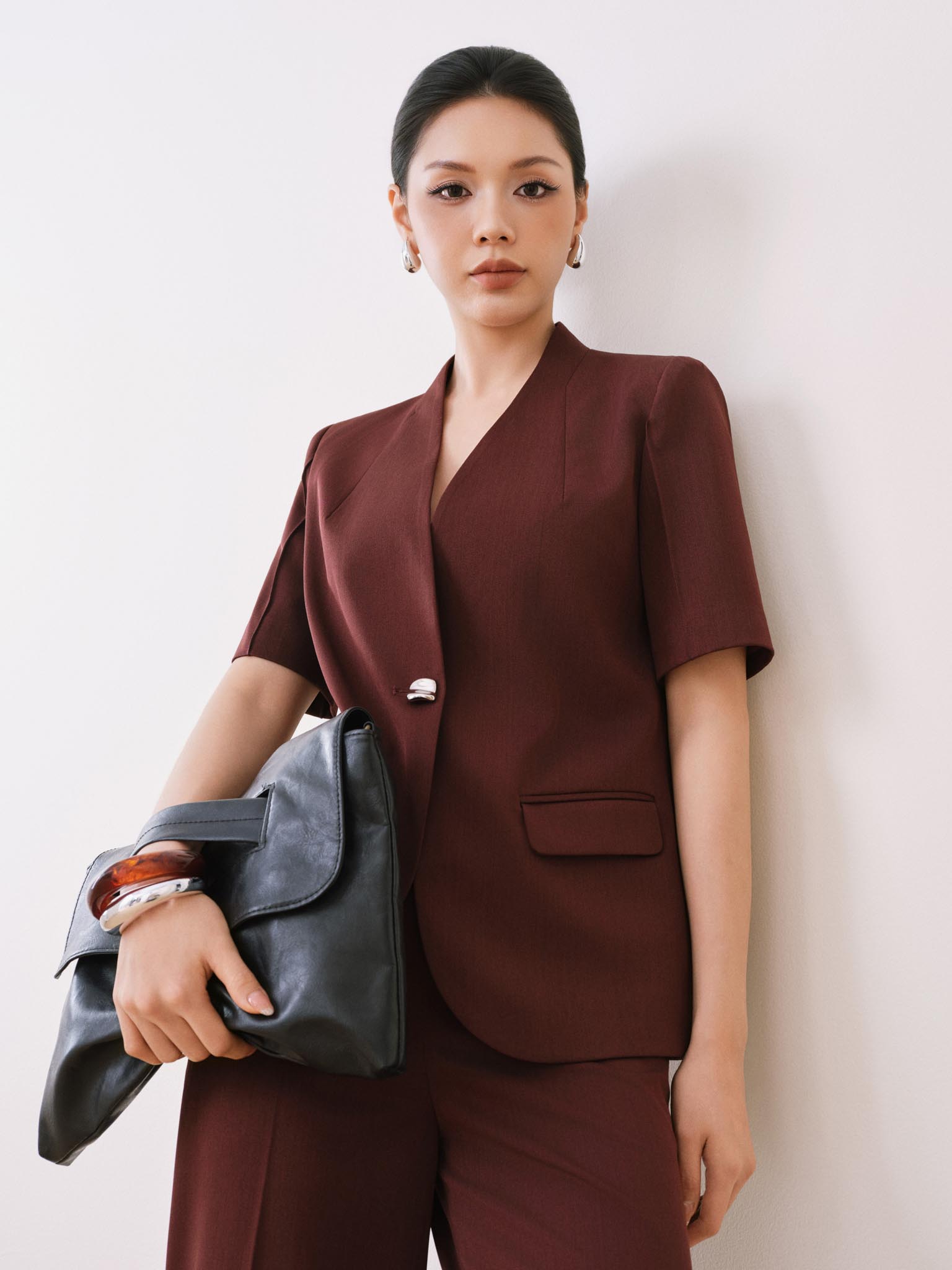 Áo vest tay cộc cổ V gấu bo tròn_Q.2-982